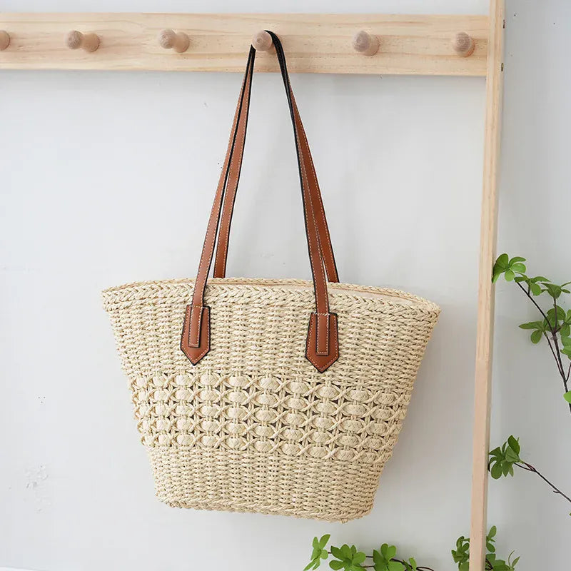 Celvera Dames Strandtas | Geweven Design | Lichtgewicht & Ruim