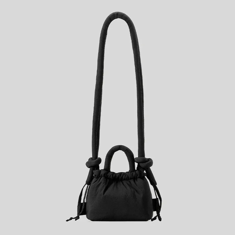 Tas Dames - Mini Handtas met Geknoopt Handvat en Trekkoord | Casual