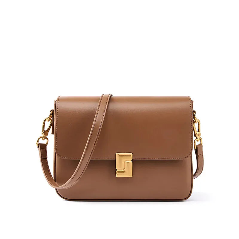Celvera Tas Dames - Gestructureerde Flap Tas met Gouden Slot | Klassiek