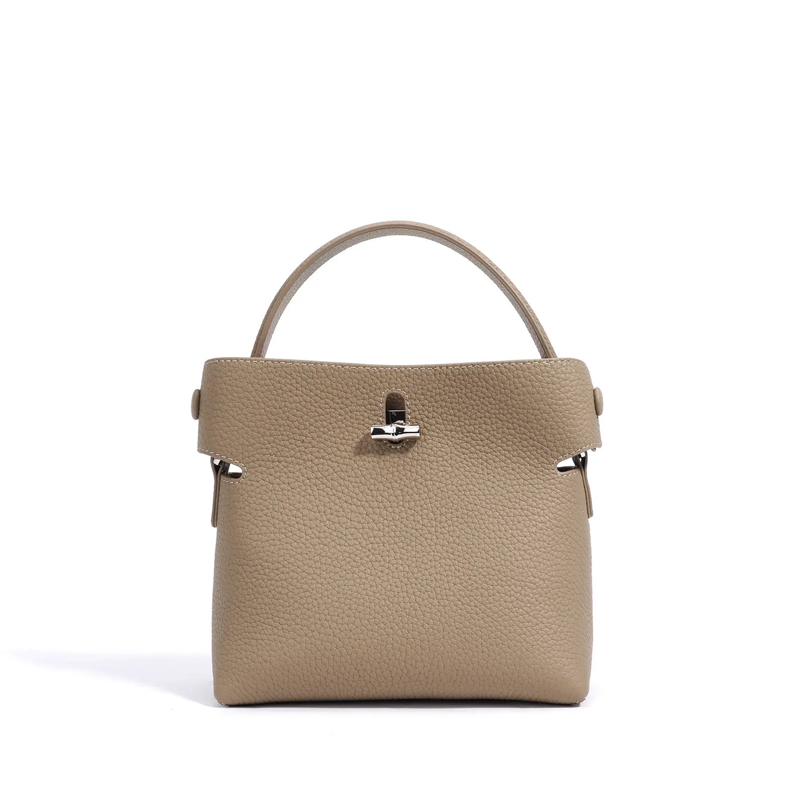 Celvera Tas Dames - Gestructureerde Handtas met Draaislot en Studs | Chique