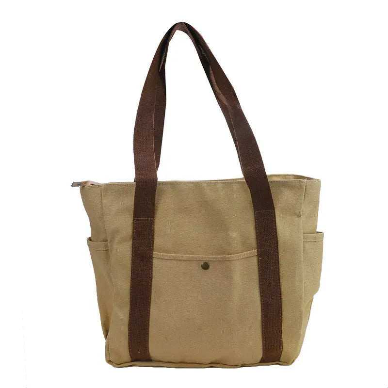 Celvera Tas Dames - Ruime Shopper met Zijvakken en Drukknoop | Casual