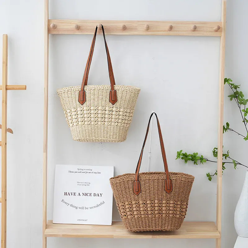 Celvera Dames Strandtas | Geweven Design | Lichtgewicht & Ruim