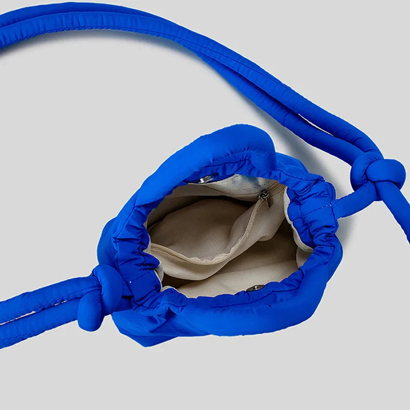 Tas Dames - Mini Handtas met Geknoopt Handvat en Trekkoord | Casual