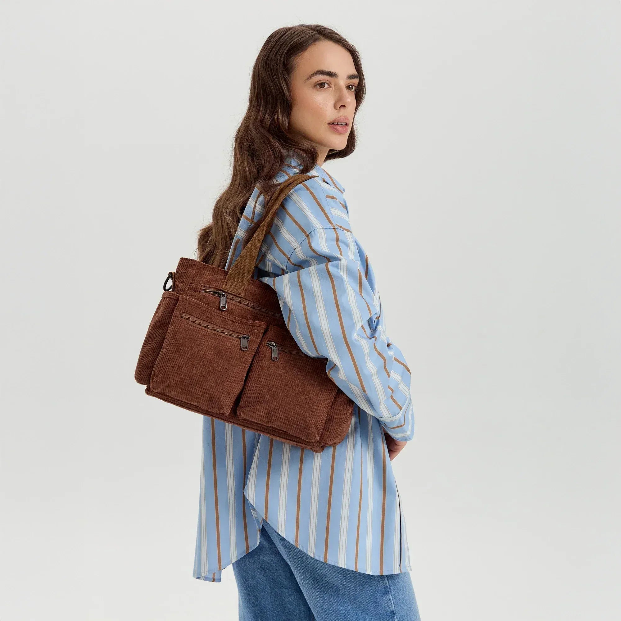 Celvera Crossbody Tas Dames | Corduroy | Ruim & Praktisch Design