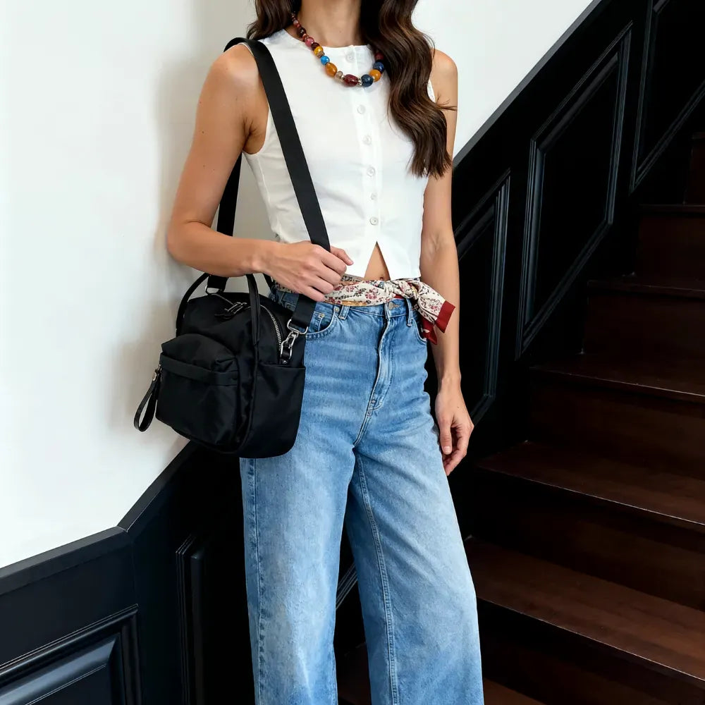 Celvera Luxe Crossbody Tas | Nylon | Verstelbare Band & Veel Opbergruimte
