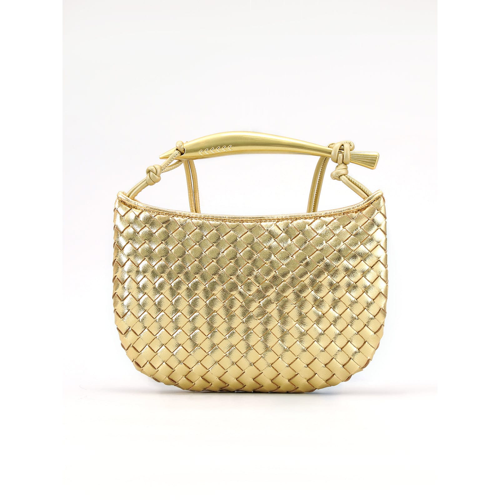Celvera Tas Dames - Gevlochten Hobo Model met Glanzend Handvat | Elegant
