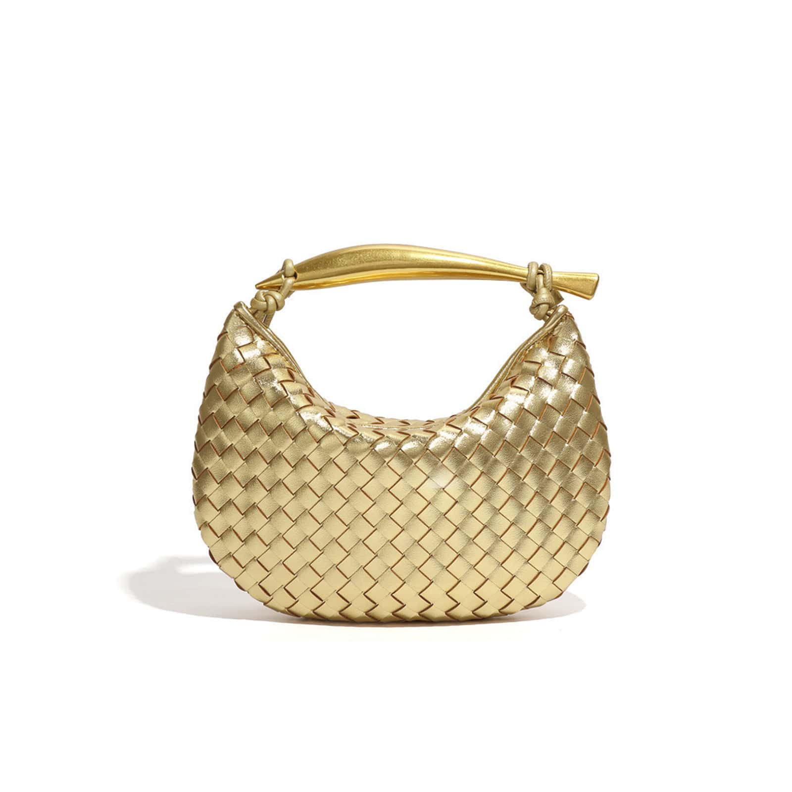 Celvera Tas Dames - Gevlochten Hobo Model met Glanzend Handvat | Elegant