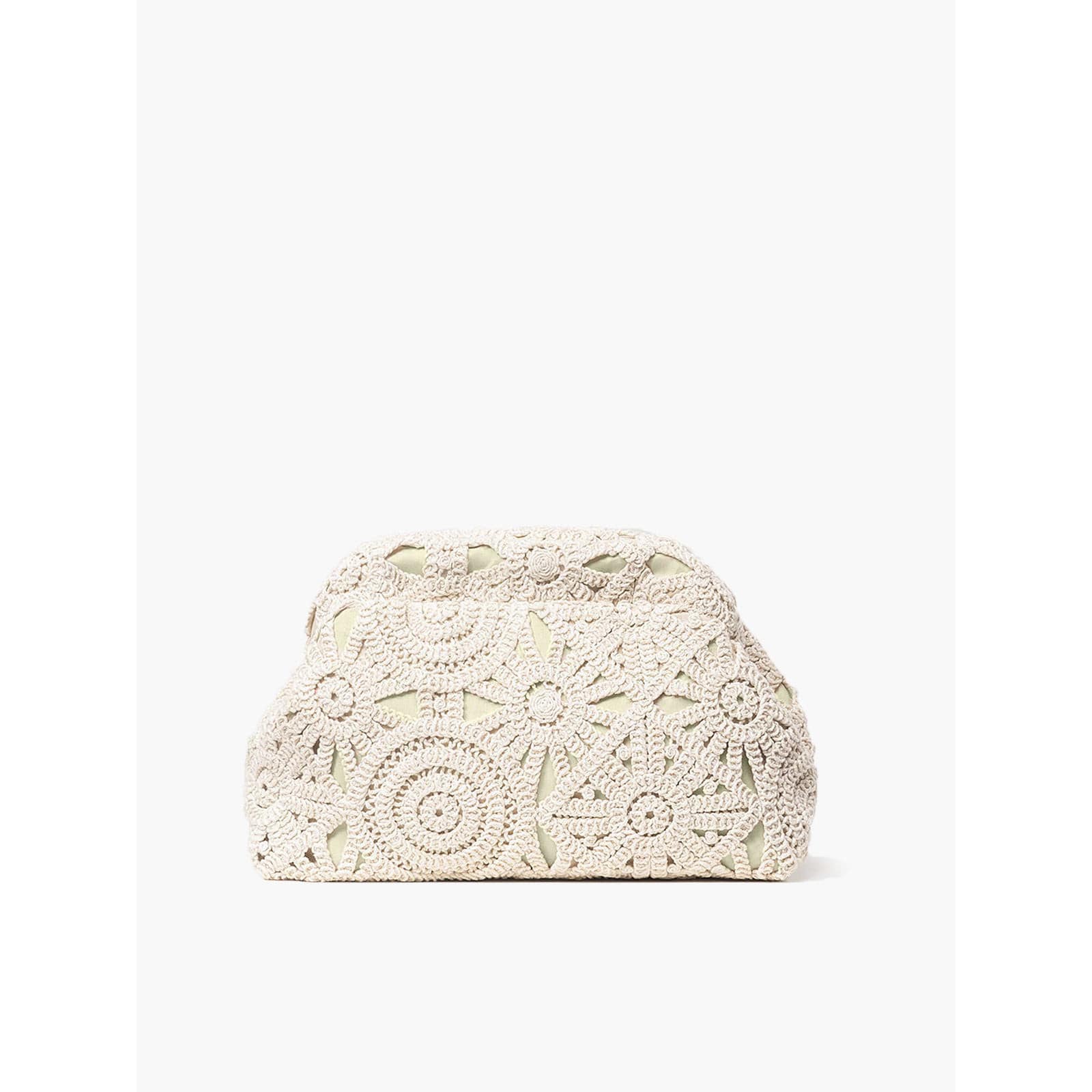 Celvera Clutch Tas met handgeweven crochet bloemenpatroon