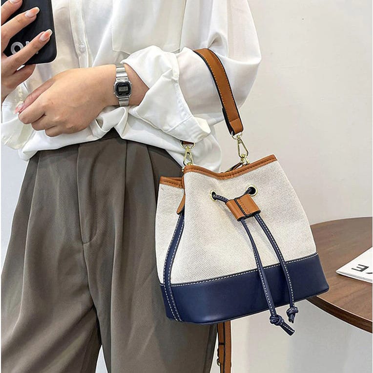 Celvera Tas Dames - Bucket Bag met Trekkoord en Afneembare Crossbodyband | Chique