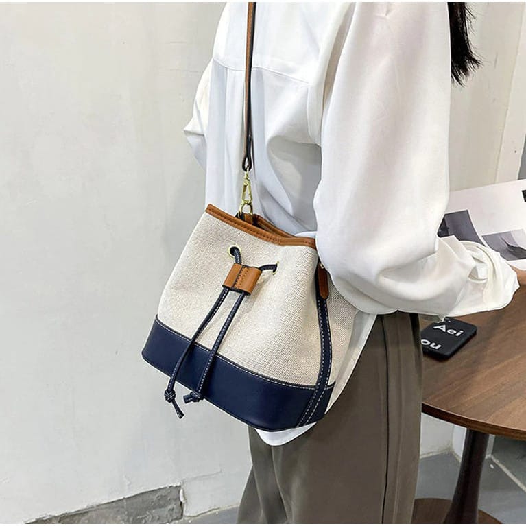 Celvera Tas Dames - Bucket Bag met Trekkoord en Afneembare Crossbodyband | Chique