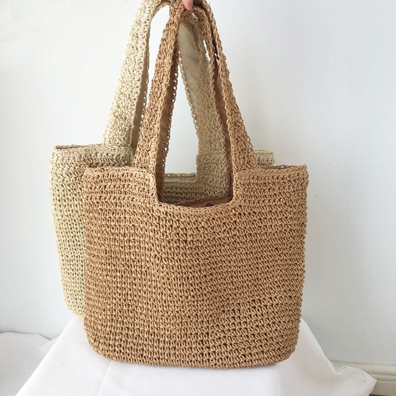 Celvera Gevlochten Tote Bag – Licht, Ruim & Zomers van Karakter