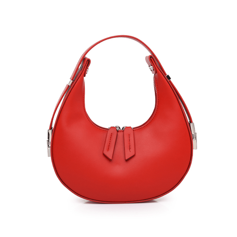 Celvera Tas Dames - Compact Crescent Model met Zilverkleurig Beslag en Rits | Chique