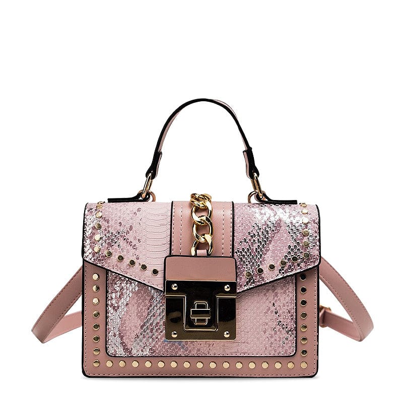 Celvera Designer Crossbody Handtas Dames – Snakeprint met Kettingsluiting
