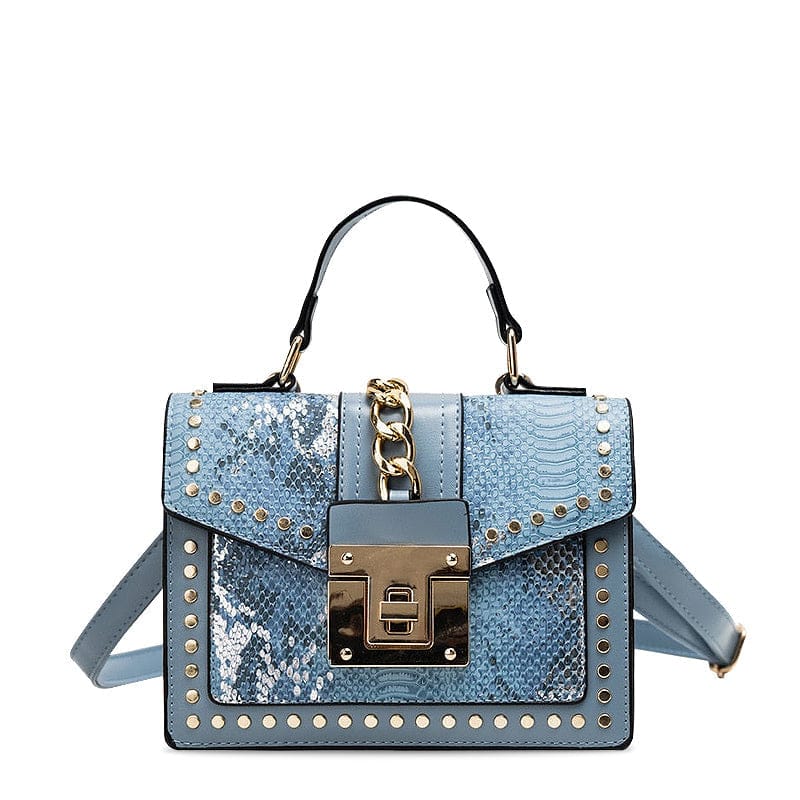 Celvera Designer Crossbody Handtas Dames – Snakeprint met Kettingsluiting