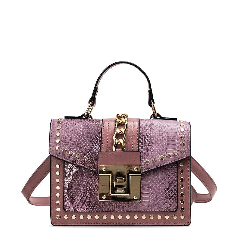 Celvera Designer Crossbody Handtas Dames – Snakeprint met Kettingsluiting