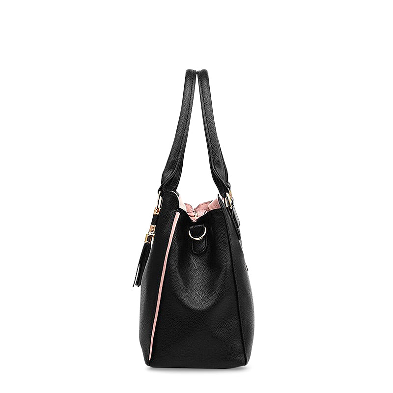 Navy Handtas met Gouden Accenten
