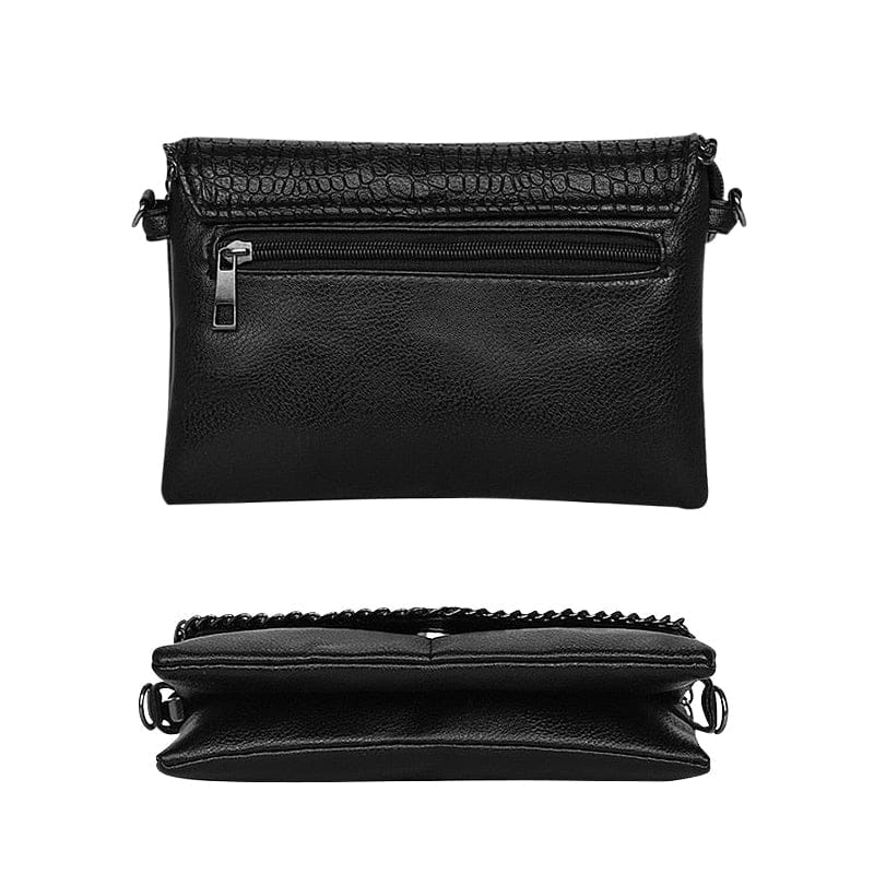 Celvera Zwarte Crossbodytas met Kettingdetail – Stijlvol & Veelzijdig