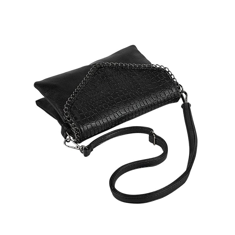 Celvera Zwarte Crossbodytas met Kettingdetail – Stijlvol & Veelzijdig
