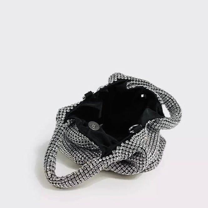 Celvera Tas Dames - Volledig Bedekte Strass Mini Bag met Dubbele Handgreep | Glamour