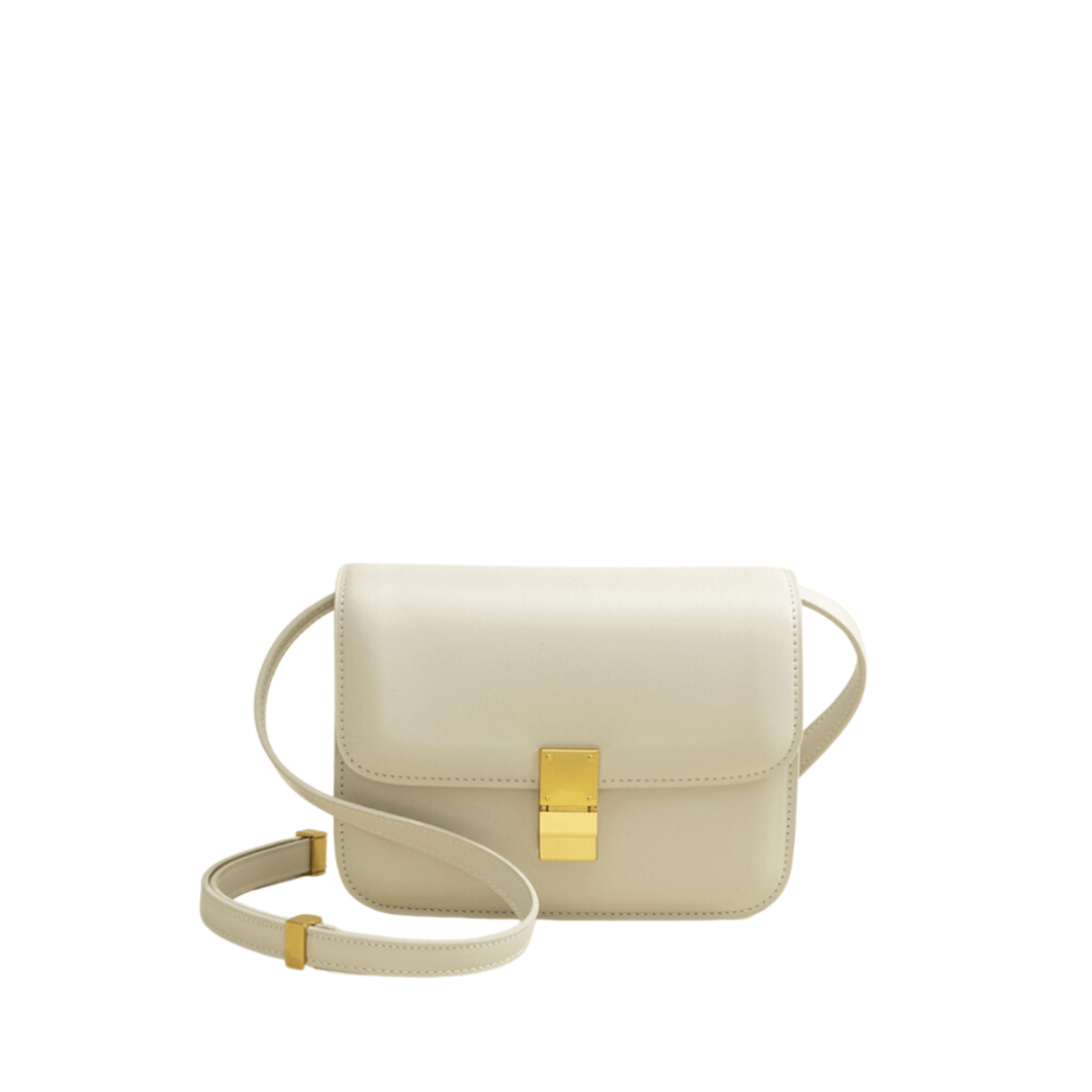 Celvera Tas Dames - Compacte Crossbody met Klepje en Goudkleurig Slot | Chique