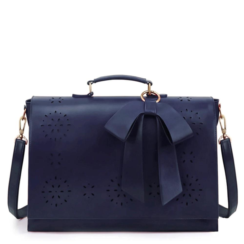 Celvera Tas Dames - Gestructureerde Flap Bag met Strik en Lasercut Detail | Chique