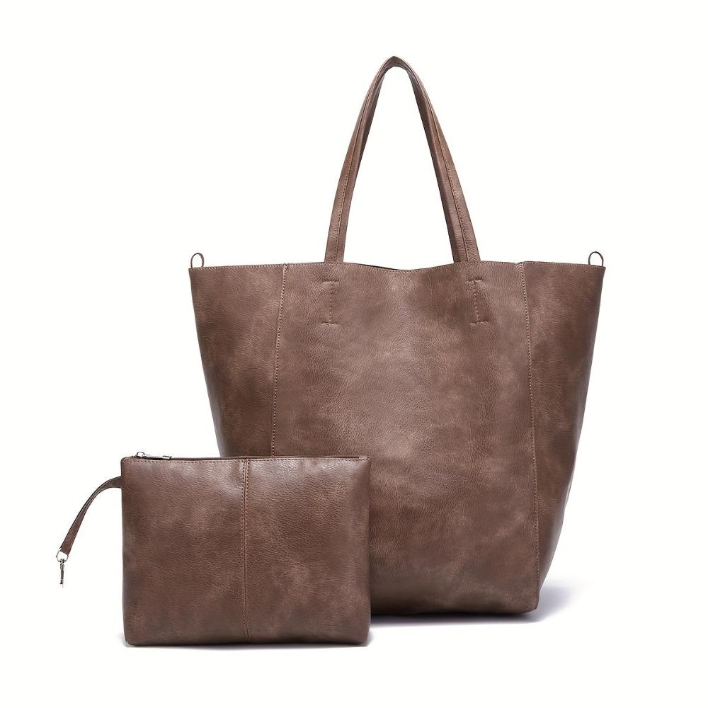 Celvera Tas Dames - Oversized Zachte Shopper met Ringdetail en Dubbele Riem | Casual