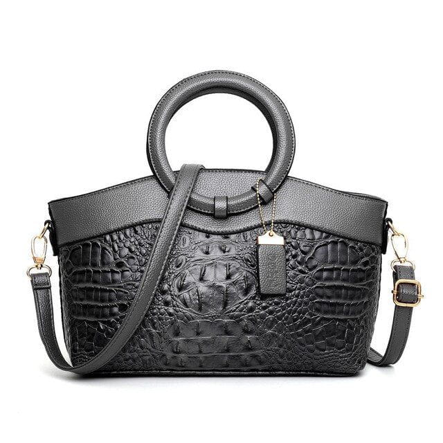 Celvera Tas Dames - Gestructureerde Handtas met Ronde Handvatten en Reliefpatroon | Chic