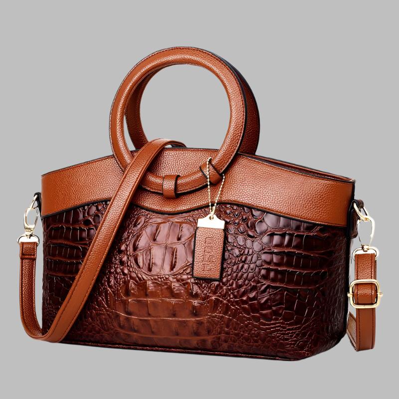 Celvera Tas Dames - Gestructureerde Handtas met Ronde Handvatten en Reliefpatroon | Chic