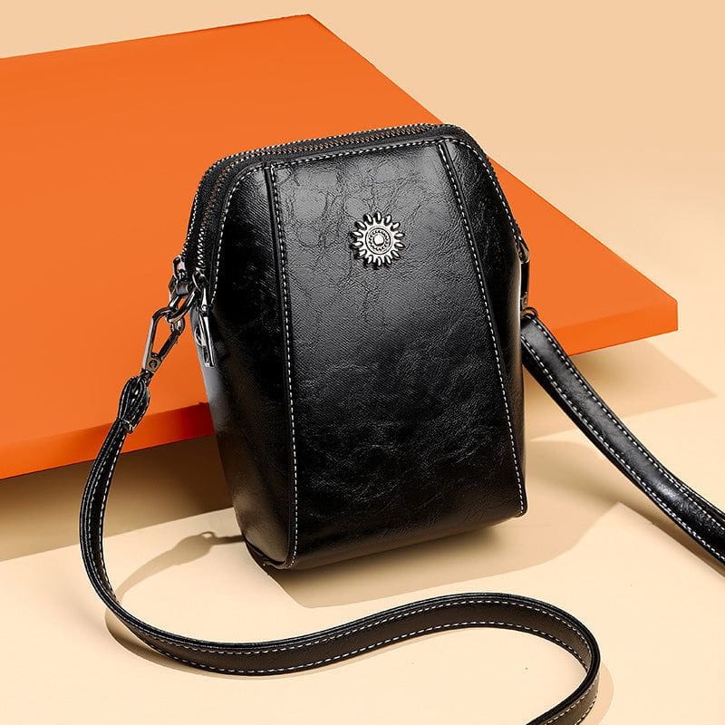 Celvera Tas Dames - Compacte Verticale Crossbody met Dubbele Rits en Zondetail | Casual