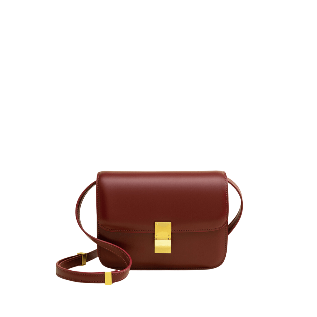 Celvera Tas Dames - Compacte Crossbody met Klepje en Goudkleurig Slot | Chique