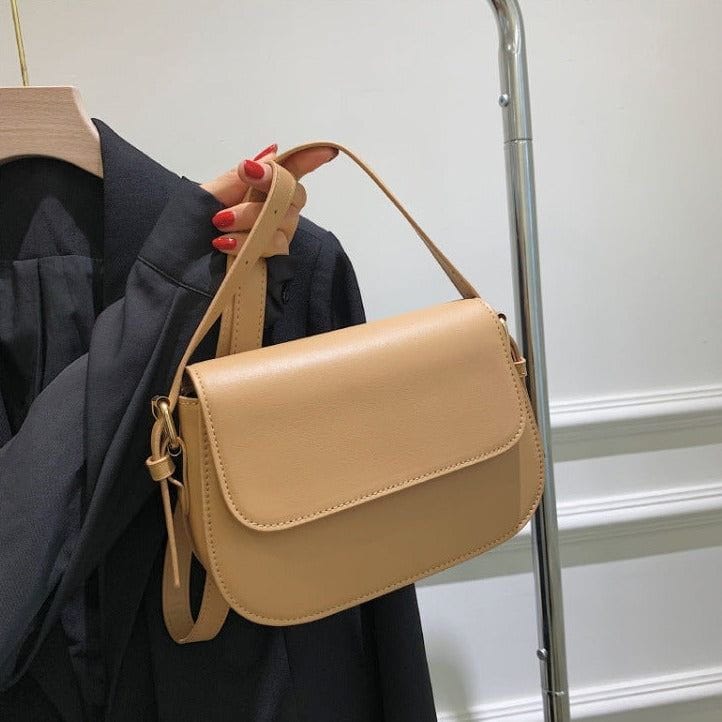 Celvera Tas Dames - Compacte Saddle Bag met Klepje en Schouderband | Klassiek