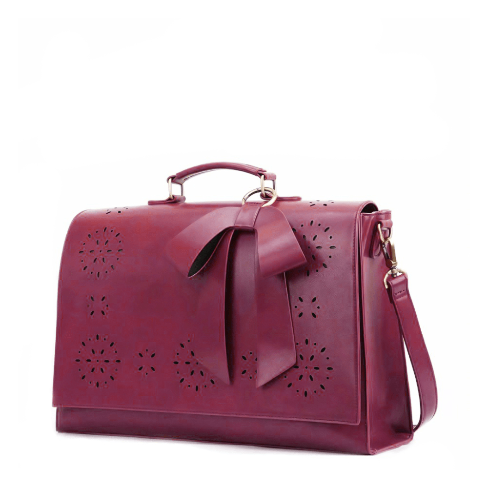Celvera Tas Dames - Gestructureerde Flap Bag met Strik en Lasercut Detail | Chique