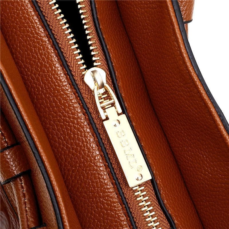 Celvera Tas Dames - Gestructureerde Handtas met Ronde Handvatten en Reliefpatroon | Chic