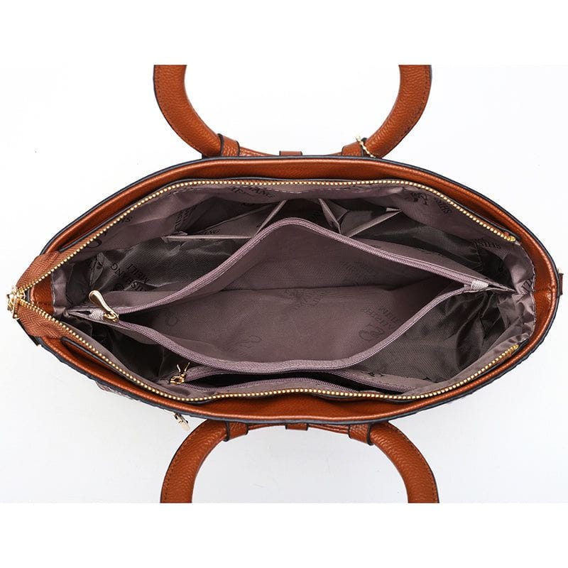 Celvera Tas Dames - Gestructureerde Handtas met Ronde Handvatten en Reliefpatroon | Chic