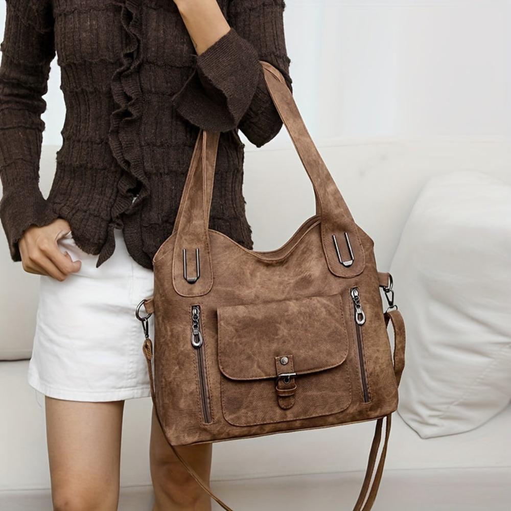 Celvera Tas Dames - Ruime Hobo met Meerdere Vakken en Frontklep | Casual