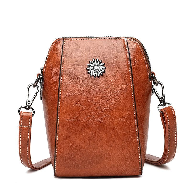 Celvera Tas Dames - Compacte Verticale Crossbody met Dubbele Rits en Zondetail | Casual