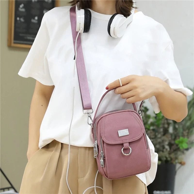 Celvera Tas Dames - Compacte Mini Crossbody met Tophandvat en Brede Riem | Mini