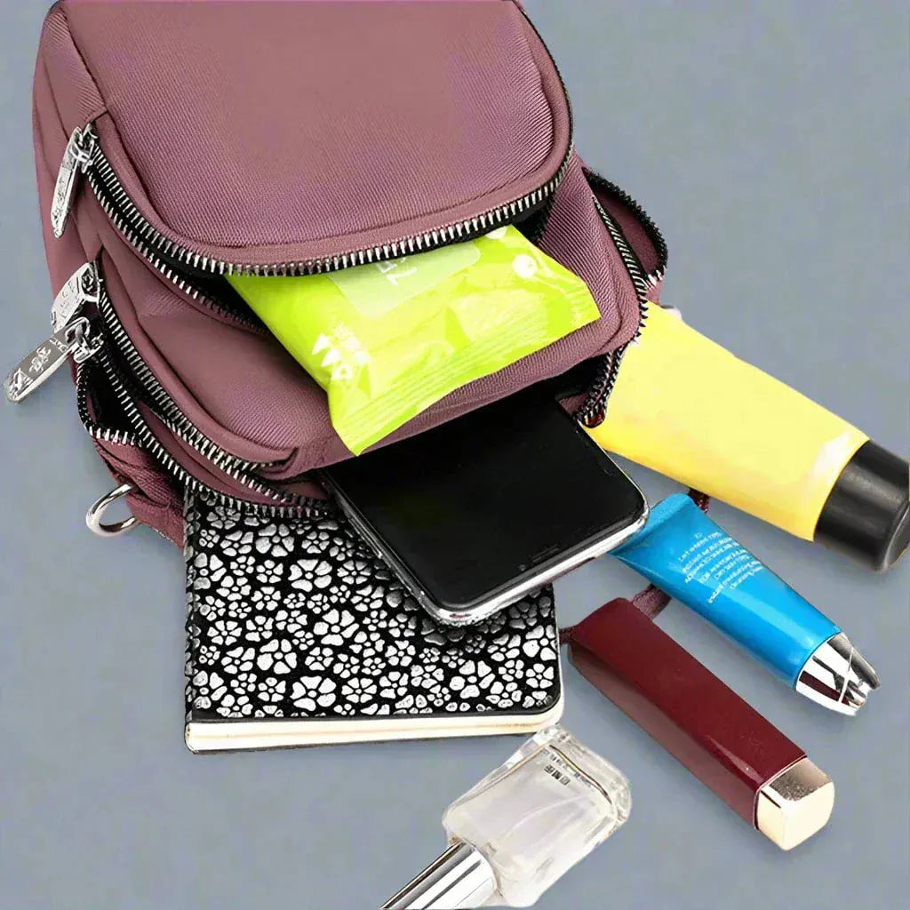 Celvera Tas Dames - Compacte Mini Crossbody met Tophandvat en Brede Riem | Mini