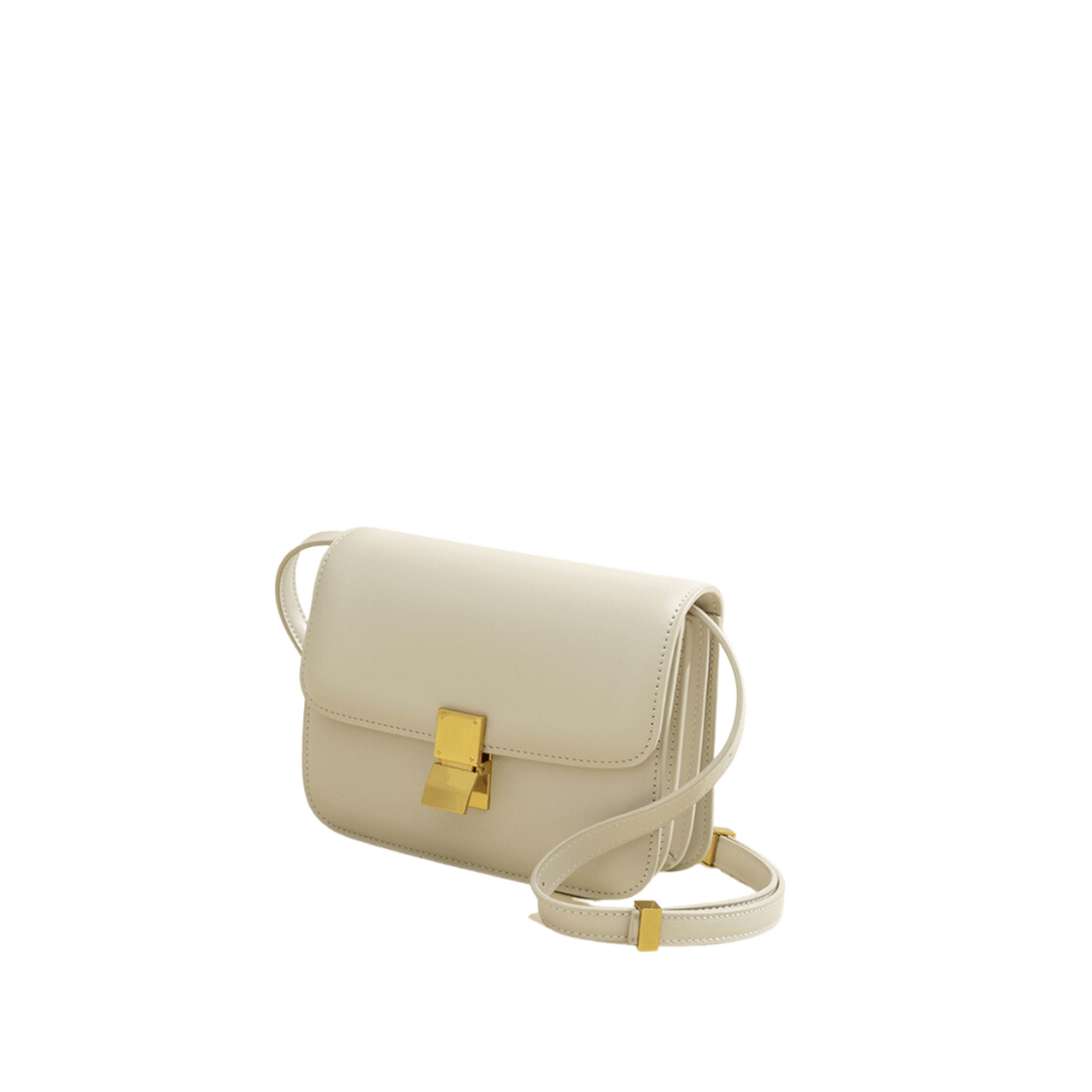 Celvera Tas Dames - Compacte Crossbody met Klepje en Goudkleurig Slot | Chique
