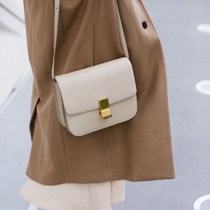 Celvera Tas Dames - Compacte Crossbody met Klepje en Goudkleurig Slot | Chique