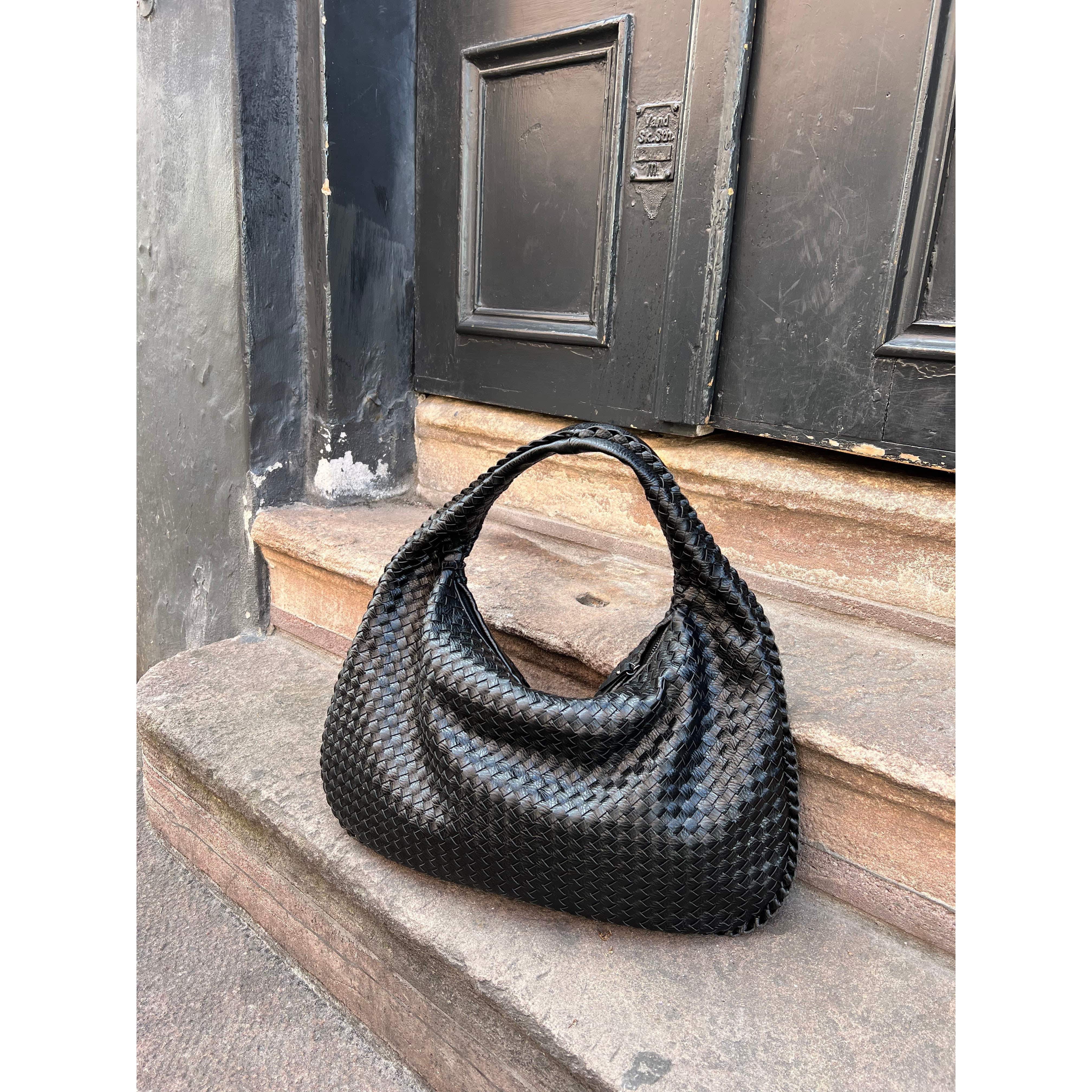 Celvera Tas Dames - Grote Gevlochten Hobo met Gevlochten Handvat en Rits | Chic