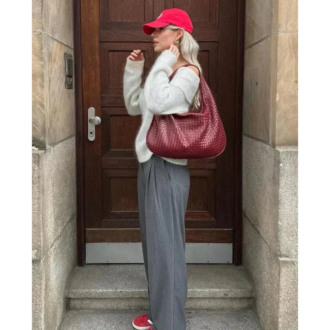 Celvera Tas Dames - Grote Gevlochten Hobo met Gevlochten Handvat en Rits | Chic