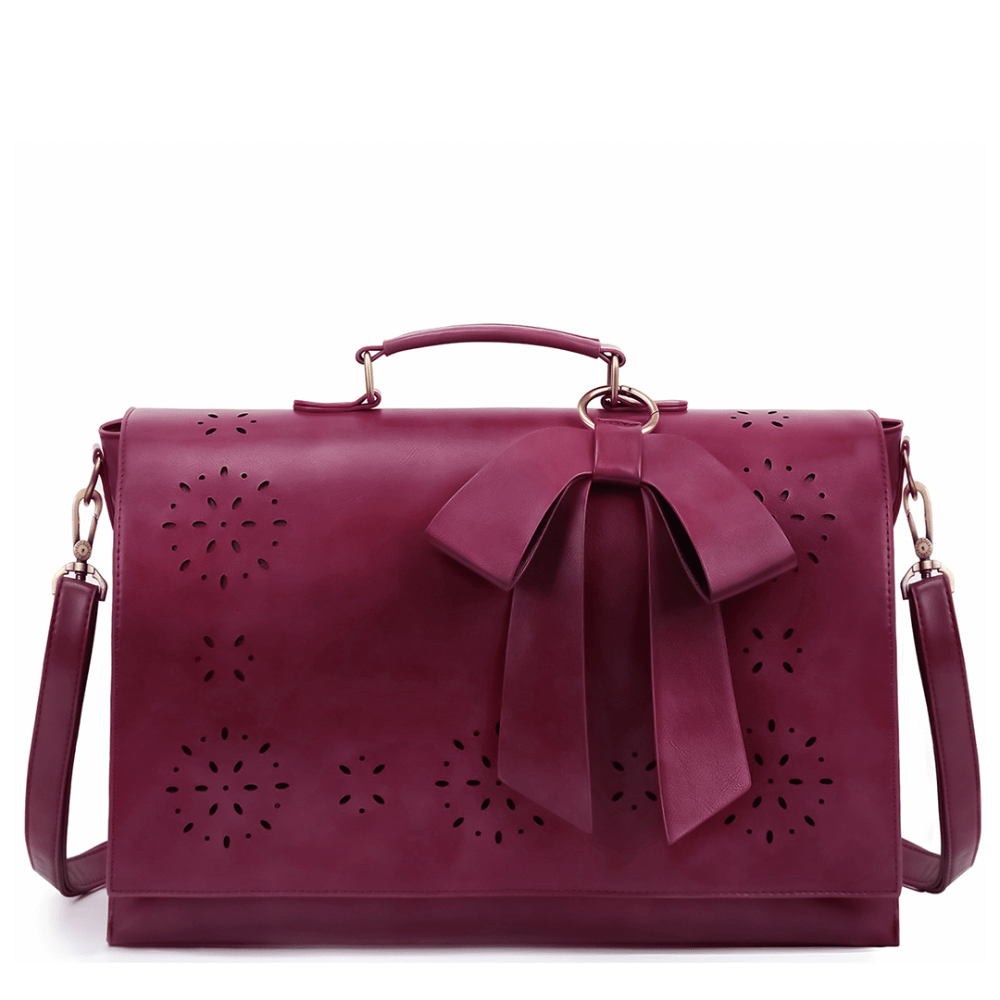 Celvera Tas Dames - Gestructureerde Flap Bag met Strik en Lasercut Detail | Chique