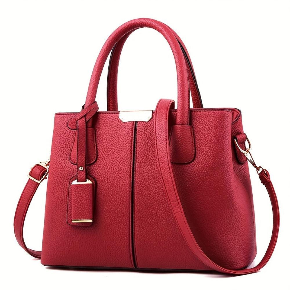 Celvera Tas Dames - Gestructureerde Handtas met Dubbel Handvat en Schouderriem | Chic