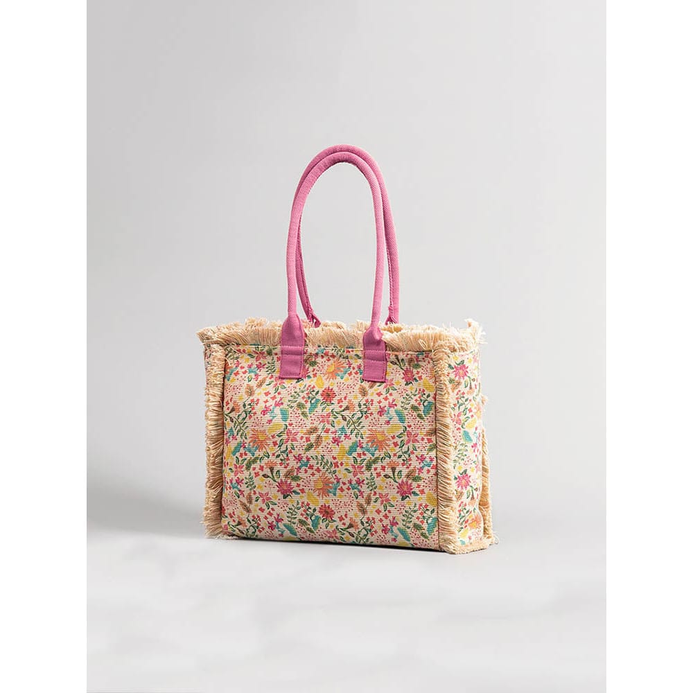 Celvera Tas Dames - Grote Shopper met Franje en Kleurrijk Bohemien Print | Zomer