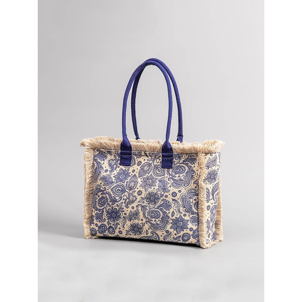 Celvera Tas Dames - Grote Shopper met Franje en Kleurrijk Bohemien Print | Zomer