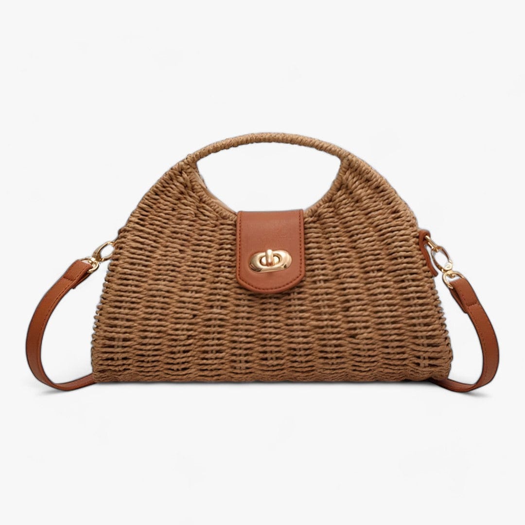 Celvera Tas Dames - Gevlochten Model met Draaislot en Schouderriem | Boho