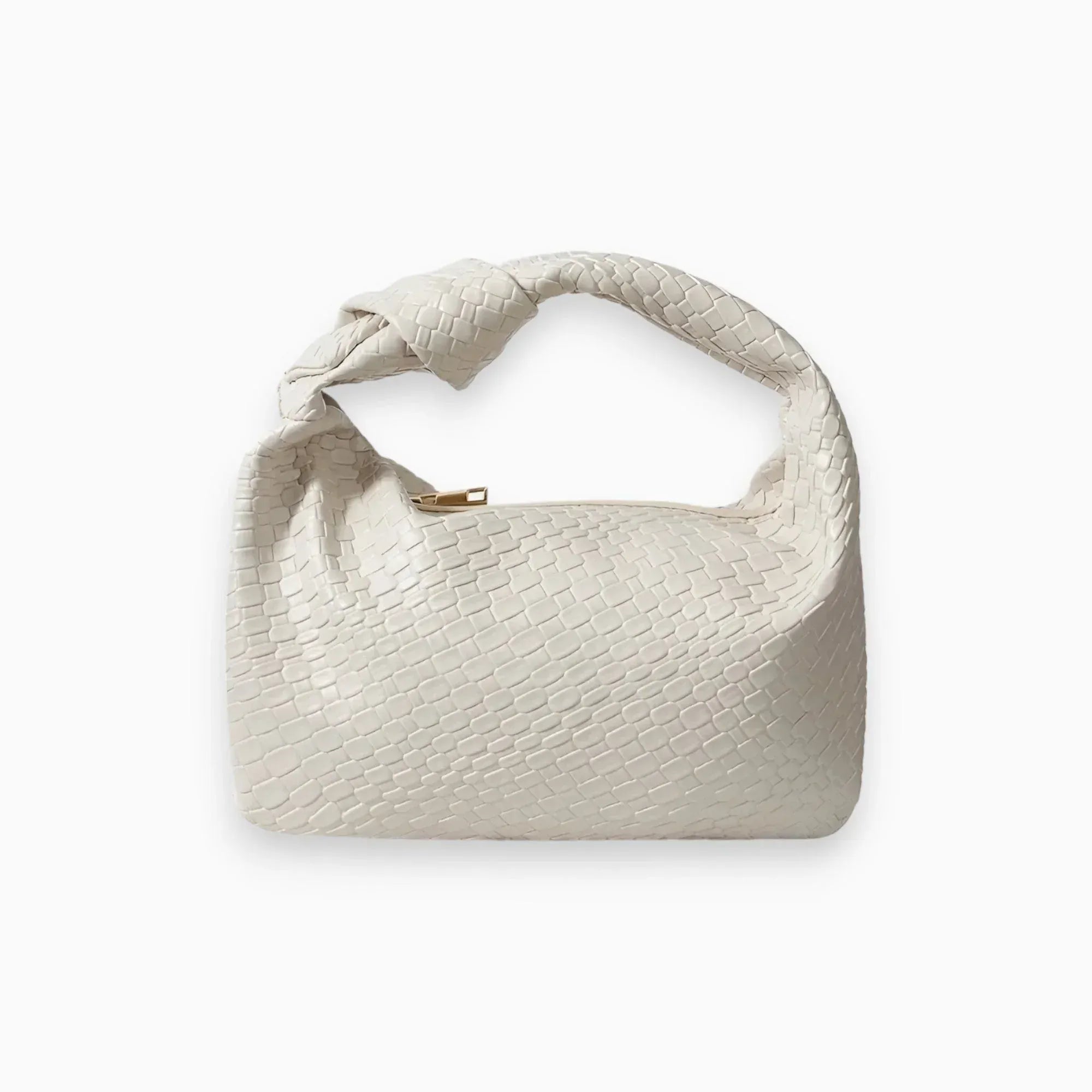 Celvera Tas Dames - Gevlochten Model met Knoophandvat en Rits | Casual