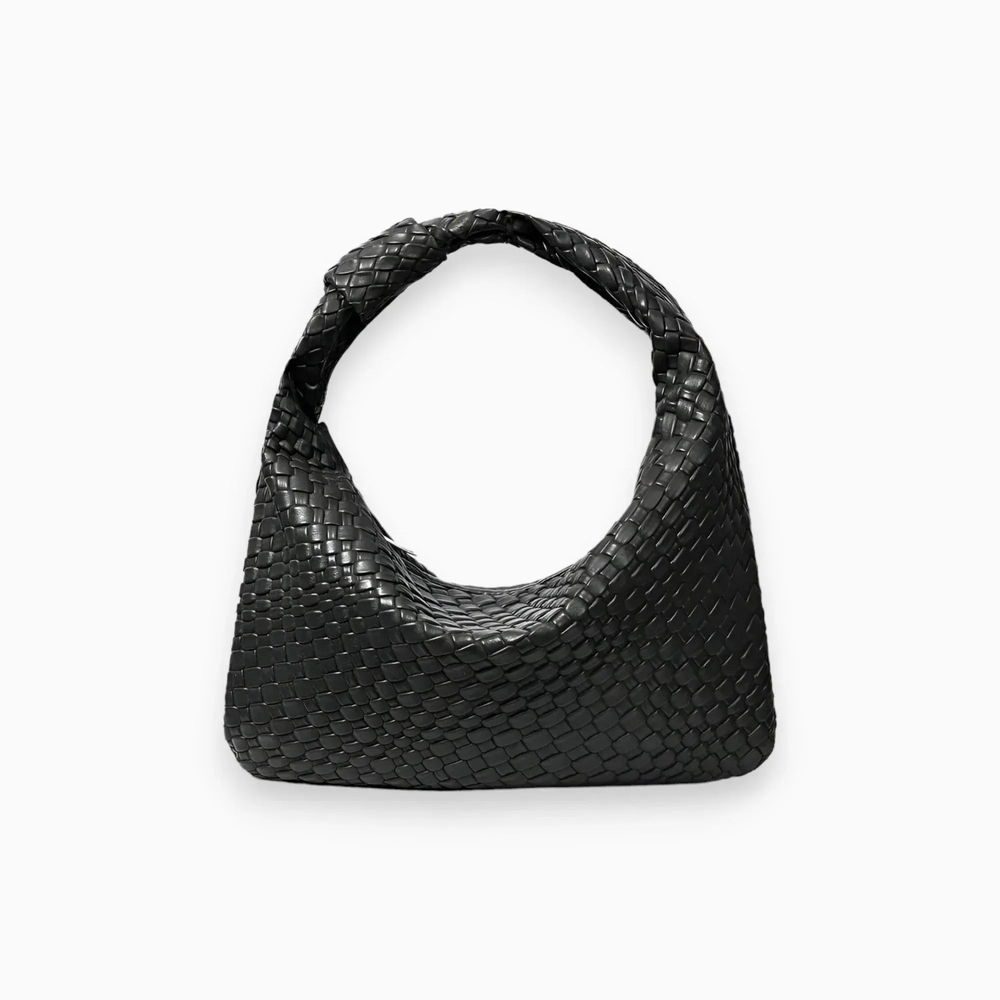Celvera Tas Dames - Gevlochten Model met Knoophandvat en Rits | Casual