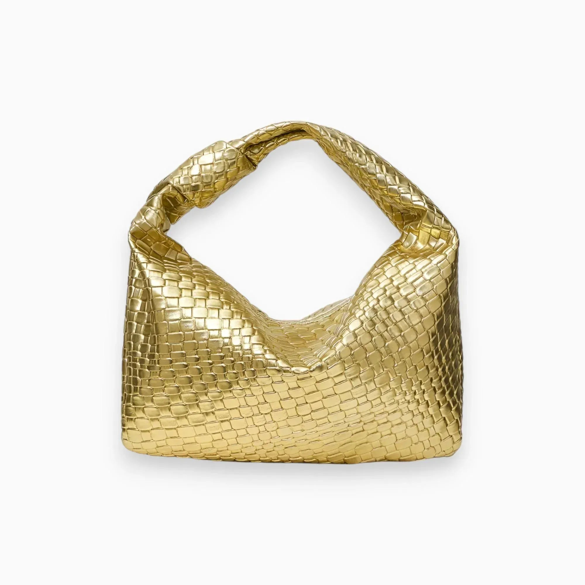 Celvera Tas Dames - Gevlochten Model met Knoophandvat en Rits | Casual